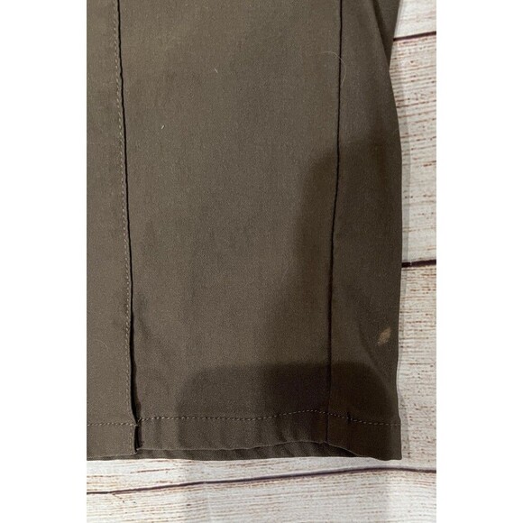 Simon Chang Denim Brown Stretch Business Office Crop Pants size 10 - Picture 3 of 8